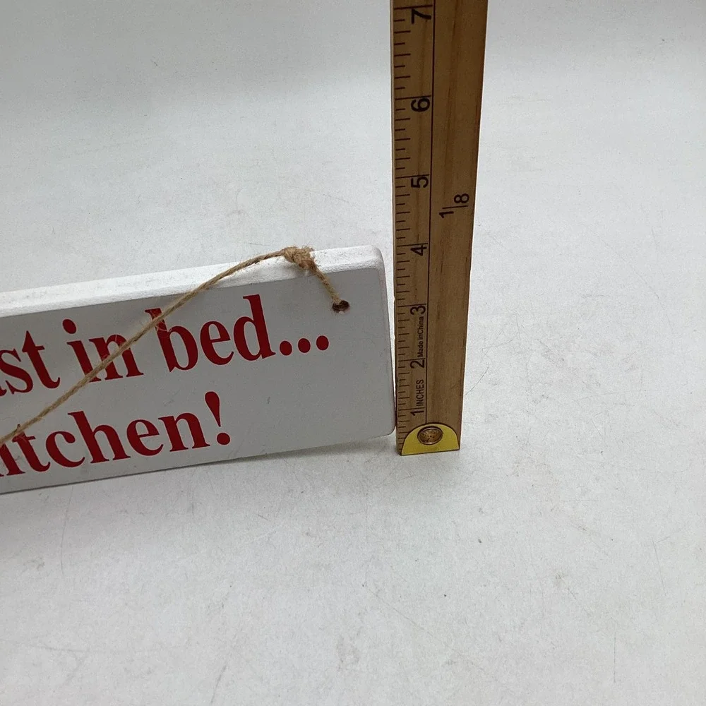 Breakfast In Bed Sleep‎ In The Kitchen Wooden Wall Sign Rustic Kitchen